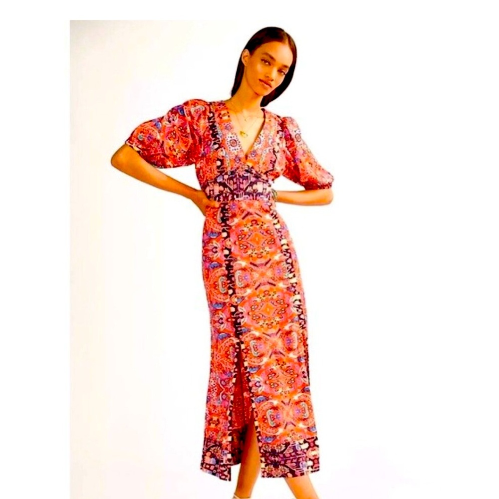 SALE 🎉 Anthropologie Floral Maxi Dress Sz 10
